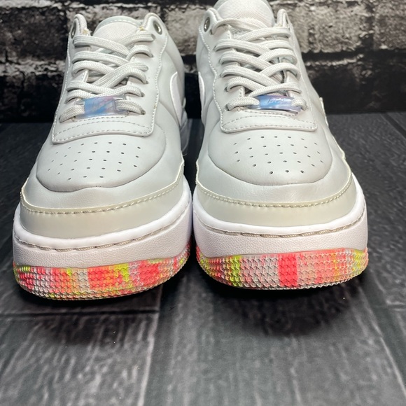 Nike Air Force 1 Jester XX Floral Print Womens 9 Platinum White AV2461-001 - Picture 13 of 16
